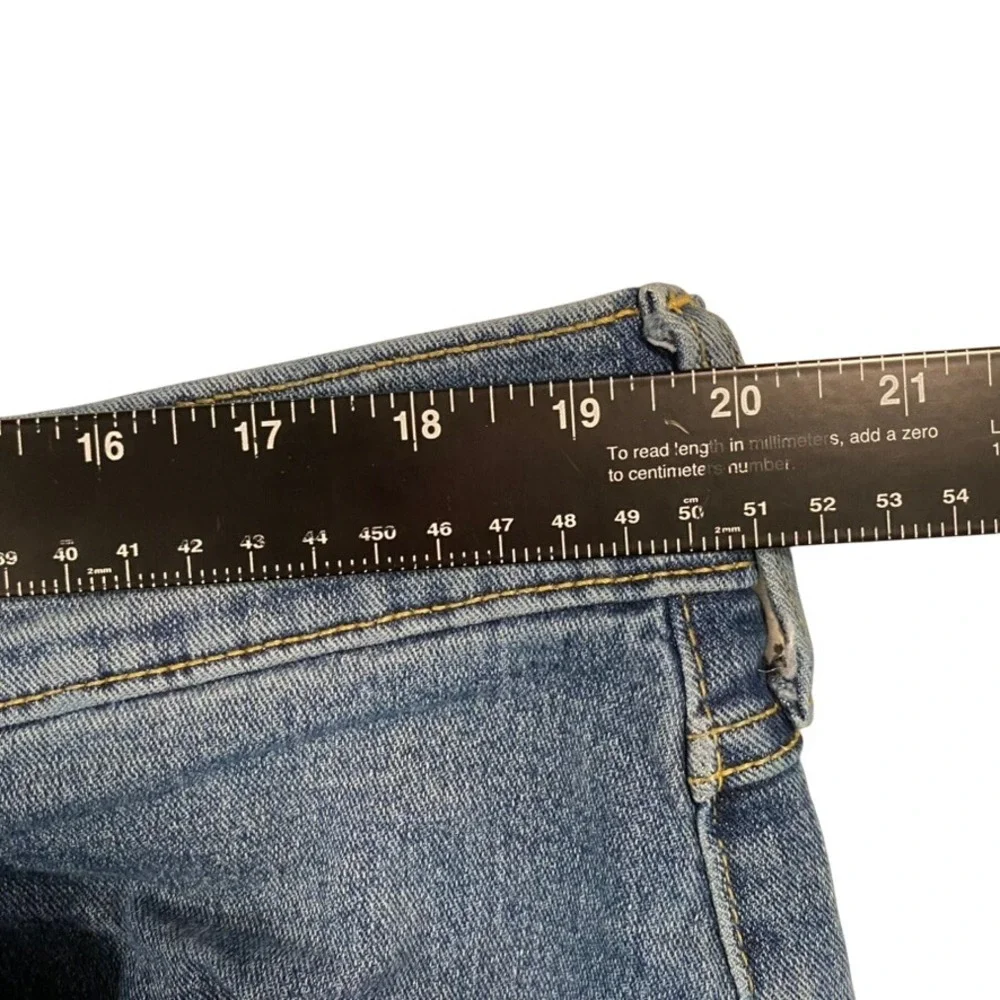 True Religion Geno Relaxed Slim Sz 40 Jeans Med Wash Blue Horseshoe‎ Custom Hem